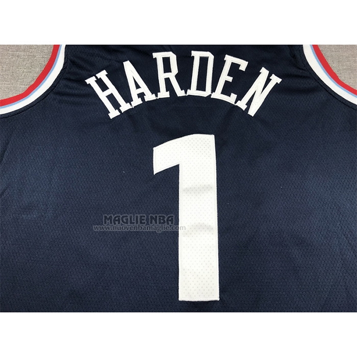 Maglia
 James Harden NO 1 Los Angeles Clippers Icon 2024-25 Blu
